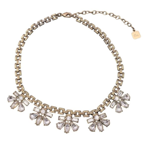 Zoe Max Jewelry - Zoe Max Crystal Cluster Choker Statement Necklace Gold Tone 12 to 15 Inches